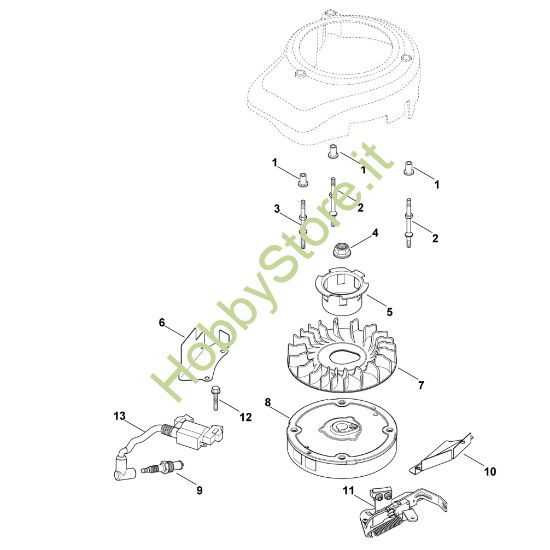 Picture of J - Impianto accensione, Freno XT-6 (XT149-0213)